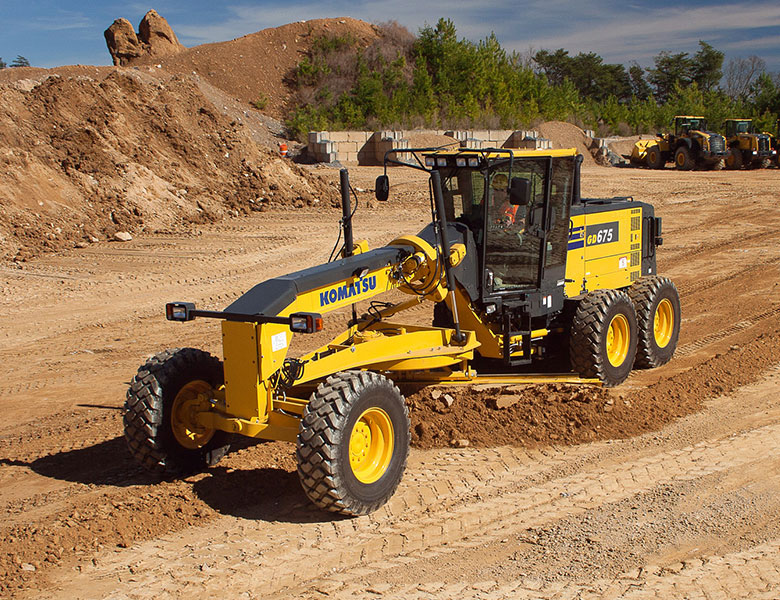 Komatsu GD675-6 motor graders.