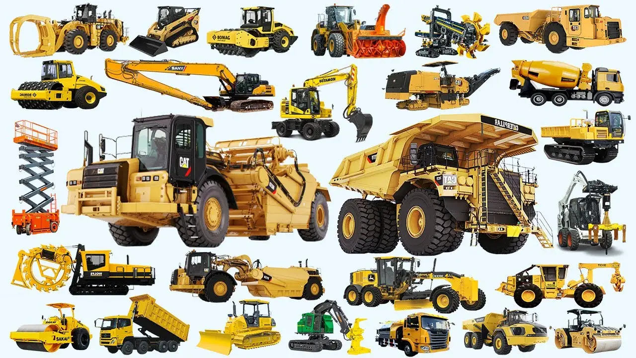 Heavy construction equipment.